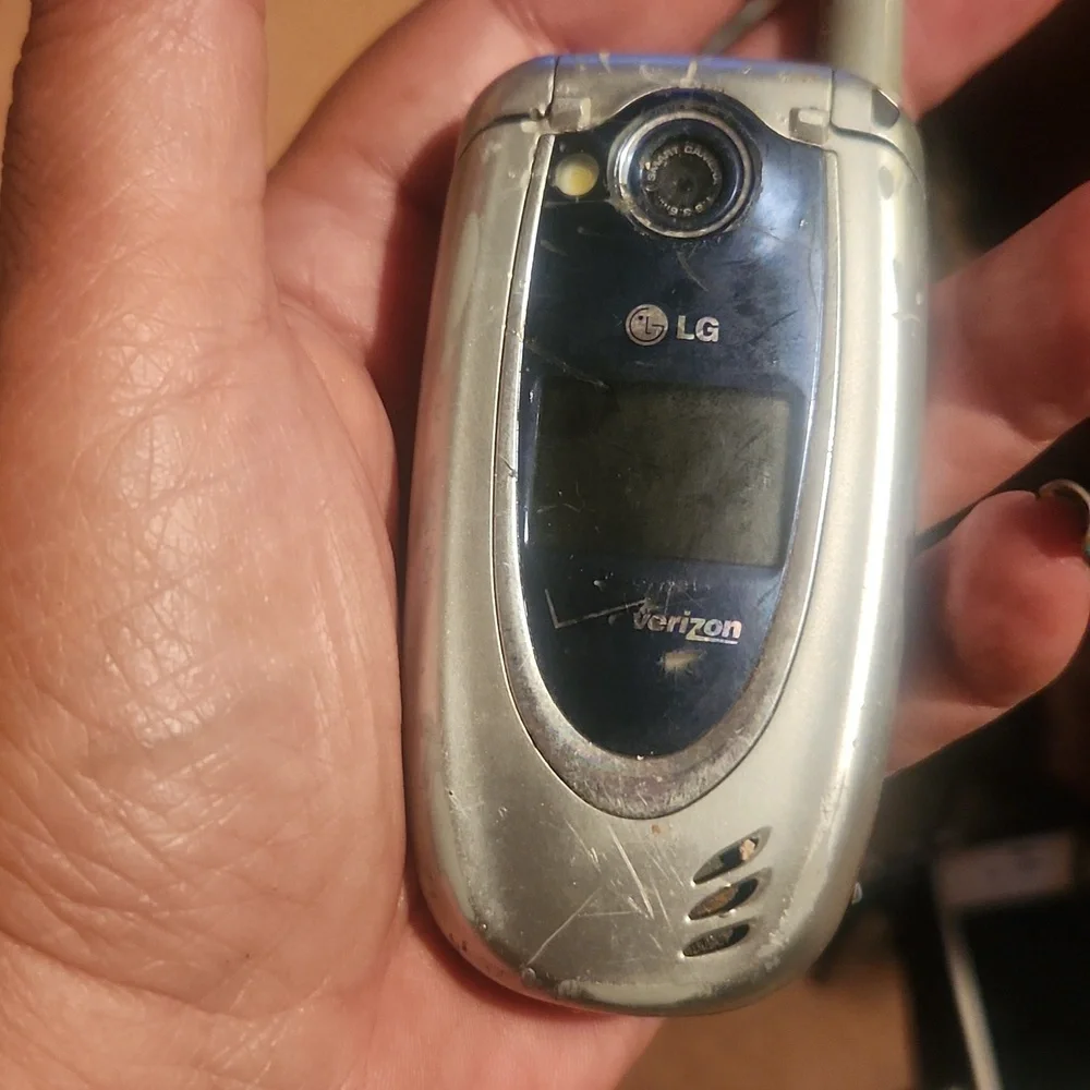 Silver Flip Phone